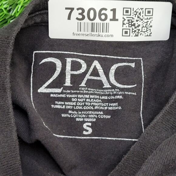 2PAC Tupac-Shakur Shirt Womens Small 17x25 Middle-Finger - Picture 8 of 13